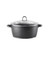 Cuisine::pro Granite 4.5qt Cast Aluminum Casserole In Black