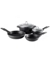 Cuisine::pro ® Granite 6pc Cookware Set In Black