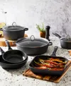 Cuisine::pro Granite 9pc Cast Aluminum Set In Black