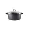 Cuisine::pro ® Granite Casserole With Lid 4.5qt In Black