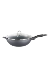 Cuisine::pro ® Granite Wok With Lid 5.1 Qt. In Black