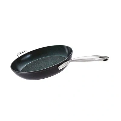 Cuisine::pro Green Stone 12.5in Frypan With Helper Handle In Black