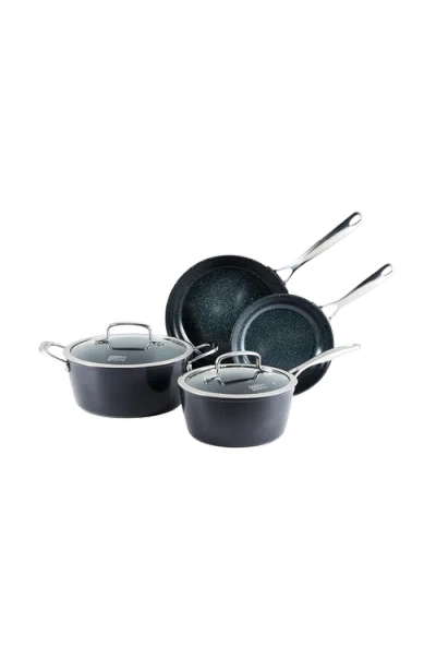 Cuisine::pro ® Green Stone™ 6-piece Cookset In Black