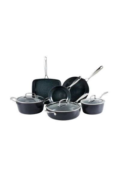 Cuisine::pro ® Green Stone™ 9-piece Cookset In Black
