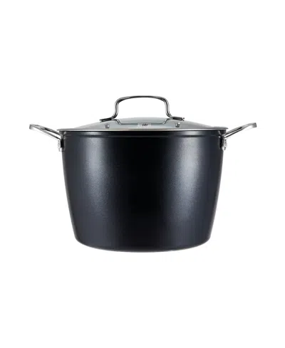 Cuisine::pro Green Stone Aluminum 8.5-quart Stockpot With Lid In Black
