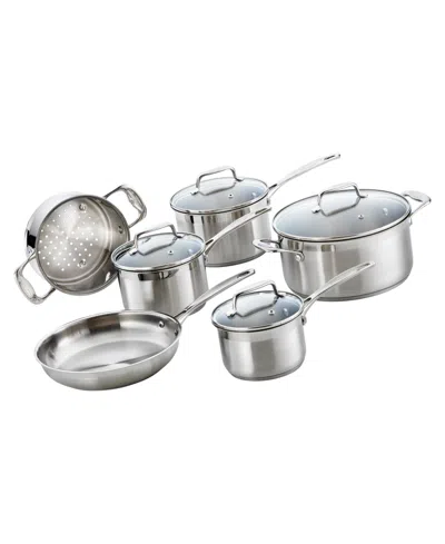 Cuisine::pro Iconix 10pc Stainless Steel Set In Silver