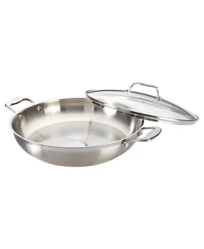 Cuisine::pro Iconix 12.5" Stainless Steel Chef Pan In Silver