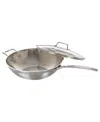Cuisine::pro Iconix 12.5" Stainless Steel Wok In Silver
