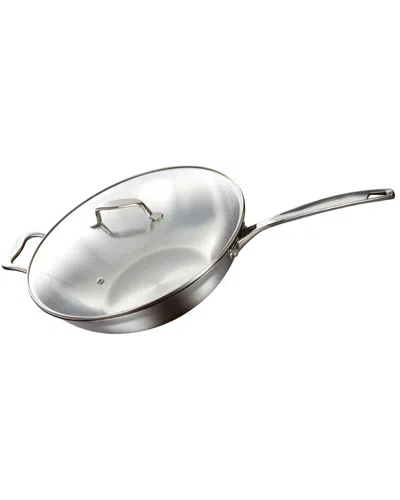 Cuisine::pro ® Iconix 12.5in Wok With Lid In Silver