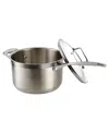 Cuisine::pro Iconix 3.5qt Stainless Steel Saucepan In Silver