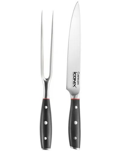 Cuisine::pro ® Iconix Carving Knife Set In Metallic