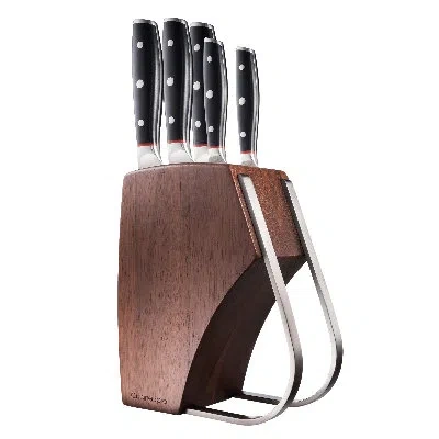 Cuisine::pro Iconix® Holz 6-piece Knife Block In Black
