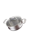 Cuisine::pro ® Iconix® Stockpot With Lid 7.6qt In Silver