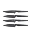 Cuisine::pro I Id3 Black Samurai Steak Steel 4 Piece Knife Set In Black