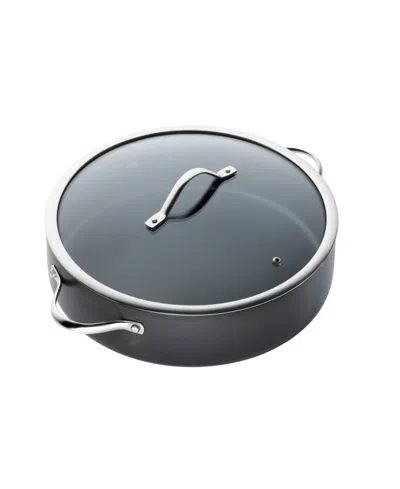 Cuisine::pro Id3 4.4qt Hard Anodized Cast Saute Pan In Black