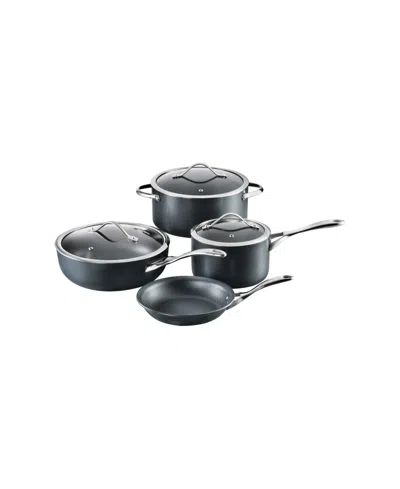 Cuisine::pro Id3 7pc Hard Anodized Aluminum Set In Black