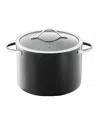 Cuisine::pro Id3 8qt Hard Anodized Cast Stockpot In Black