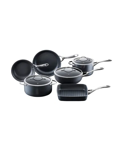 Cuisine::pro Id3 9pc Hard Anodized Aluminum Set In Black