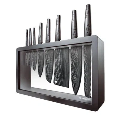 Cuisine::pro Id3® Black Samurai   Syo 9-piece Knife Block In Silver