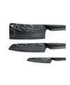 Cuisine::pro Id3 Black Samurai Ultimate Steel 3 Piece Knife Set In Black