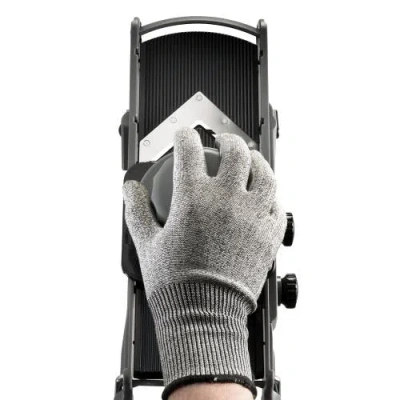 Cuisine::pro Id3 Woven Fabric Hppe 9.06" Cut Resistant Glove In Gray