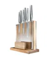 Cuisine::pro Id3 Samurai Sato 7-pc. Knife Block Set In Silver