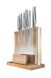 Cuisine::pro Id3 Samurai Sato 7-pc. Knife Block Set In Silver