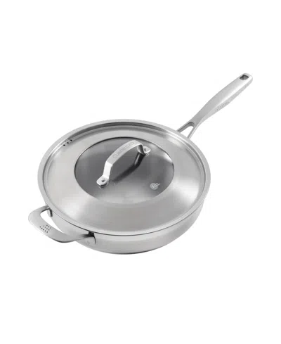 Cuisine::pro Id3 Stainless Steal 3.5-quart Saute Pan With Lid In Silver