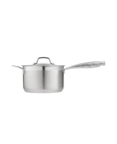Cuisine::pro Id3 Stainless Steel 3.7-quart Saucepan With Lid In Silver