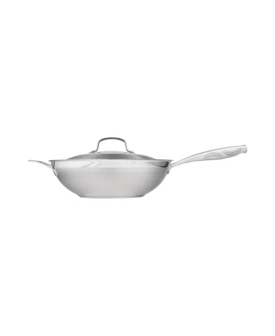 Cuisine::pro Id3 Stainless Steel 5.3-quart Wok In Silver