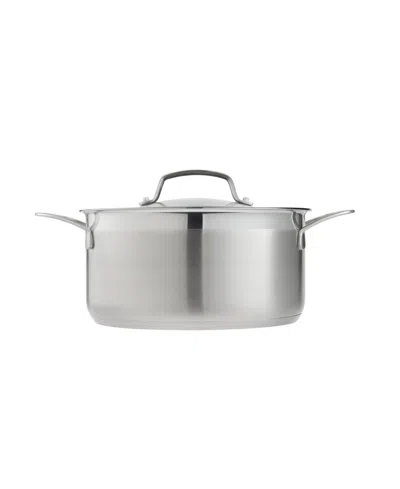 Cuisine::pro Id3 Stainless Steel 5-quart Casserole Pan With Lid In Silver