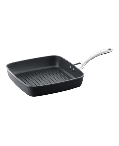 Cuisine::pro Id3 10.5" Hard Anodized Cast Grill Pan In Black