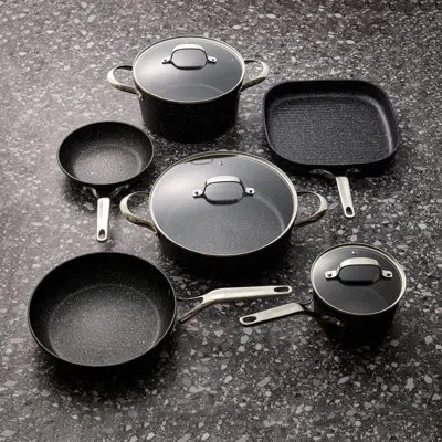 Cuisine::pro Ironroc  Cookware Set 9pc In Black