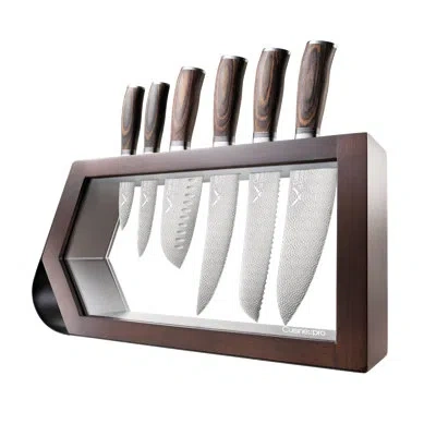 Cuisine::pro Le Connoisseur 7-piece Haute Knife Block In Brown