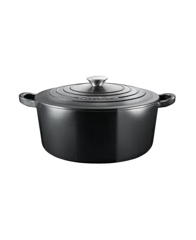 Cuisine::pro Le Connoisseur Cast Iron 6.6-quart Round French Oven In Black