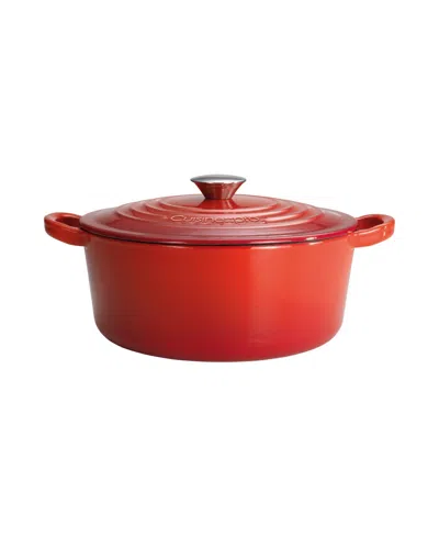 Cuisine::pro Le Connoisseur Cast Iron 6.6-quart Round French Oven In Red