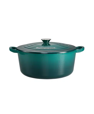 Cuisine::pro Le Connoisseur Cast Iron 6.6-quart Round French Oven In Teal