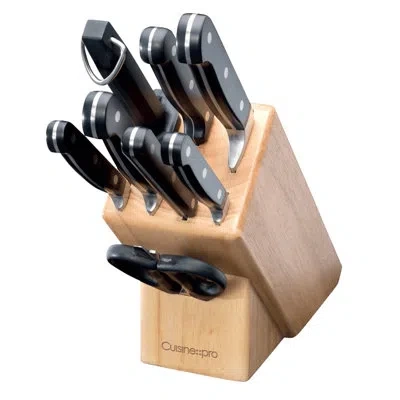 Cuisine::pro Sabre Knife Block 9 Piece In Black