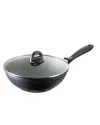 Cuisine::pro Stone 11" Cast Aluminum Stirfry Pan In Black