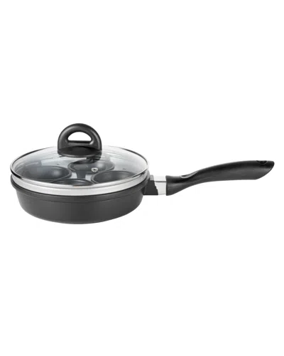 Cuisine::pro Stone 1.3qt Cast Aluminum Egg Poacher In Black