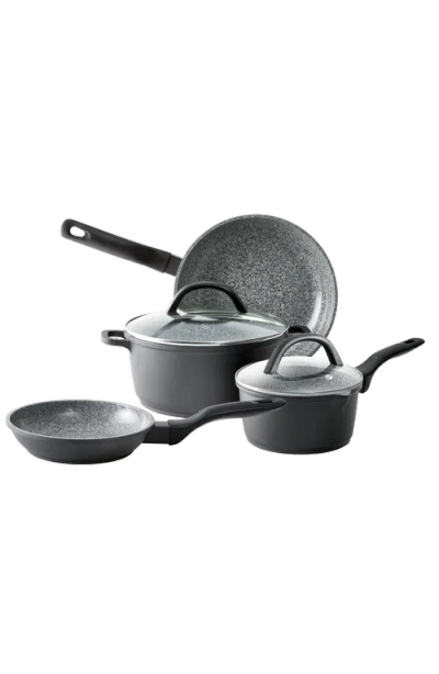Cuisine::pro ® Stone X² 6-piece Cookware In Black