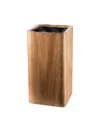 Cuisine::pro Universal Square Acacia Wood 12.60" Knife Block In Acacia Wood