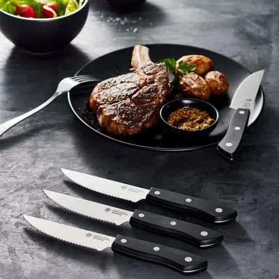 Cuisine::pro Wolfgang Starke Steak Knife Set Of 4 In Black