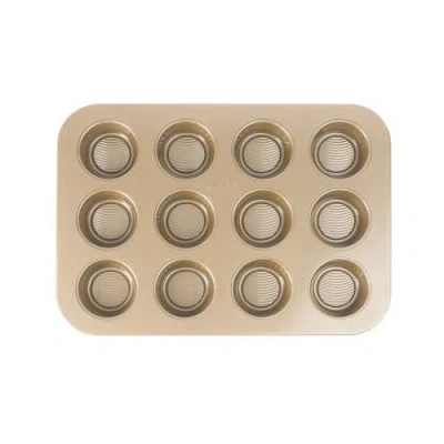 Cuisipro 12-cup Steel Nonstick Muffin Baking Pan In Brown