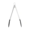 Cuisipro 12 Inch Nonstick Nylon Locking Tongs In Black