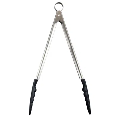 Cuisipro 12 Inch Silicone Locking Tongs, Black