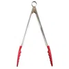 Cuisipro 12 Inch Stainless Steel Silicone Locking Tongs, Red In Red