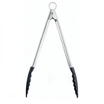 Cuisipro 16 Inch Nonstick Nylon Locking Tongs In Silver