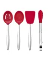 Cuisipro 4 Pc Piccolo Tools Cooking Set In Red