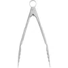 Cuisipro 9.5 Inch Stainless Steel Locking Tongs In Silver
